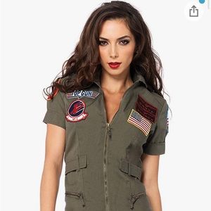 Leg Avenue Women's Licensed TOP GUN Flight Dress Costume: Size Medium!